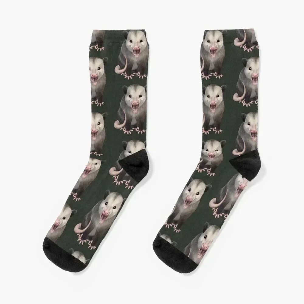 

Happy Possum Socks aesthetic Antiskid soccer winter gifts Stockings Ladies Socks Men's