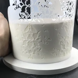 YOMDID Fondant Cake Mesh Printing Mold Embossing For Decorating Tool Sugar Sieve Mould Biscuit Dessert Cake Edge Making Stencils