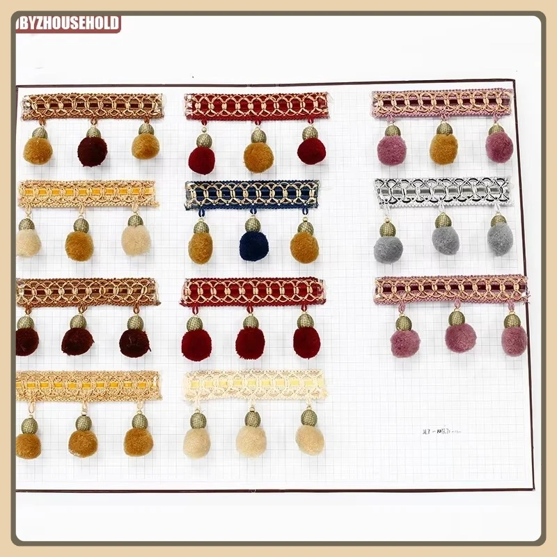 

Pompom Curtain Accessories Lace Trim Tassel Fringe Hair Ball Curtain Sofa Tablecloth Accessories Diy Decoration Fabric Panicle