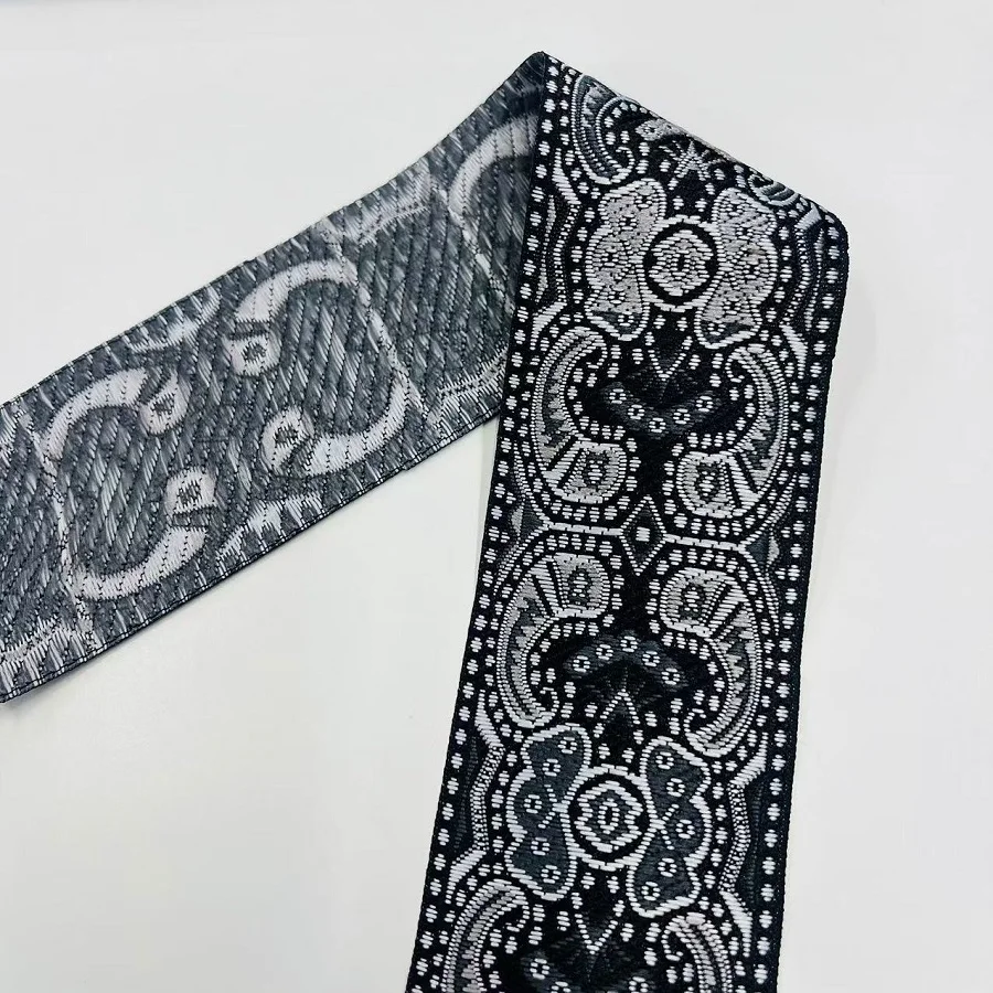 10 yards/lotti di larghezza 5 centimetri di trasporto Tessuto Jacquard Ribbon Trim geometria del modello per la tenda e accessorio di abbigliamento