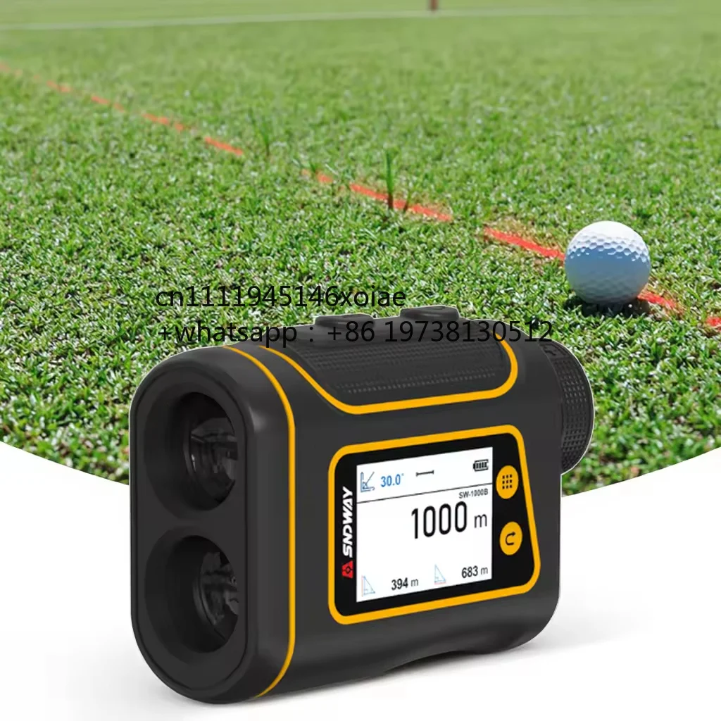 Sndway Sw-B Handheld Laser Rangefinder Telescope with Touchscreen 1500m Long Distance Meter for Falgpole Locking