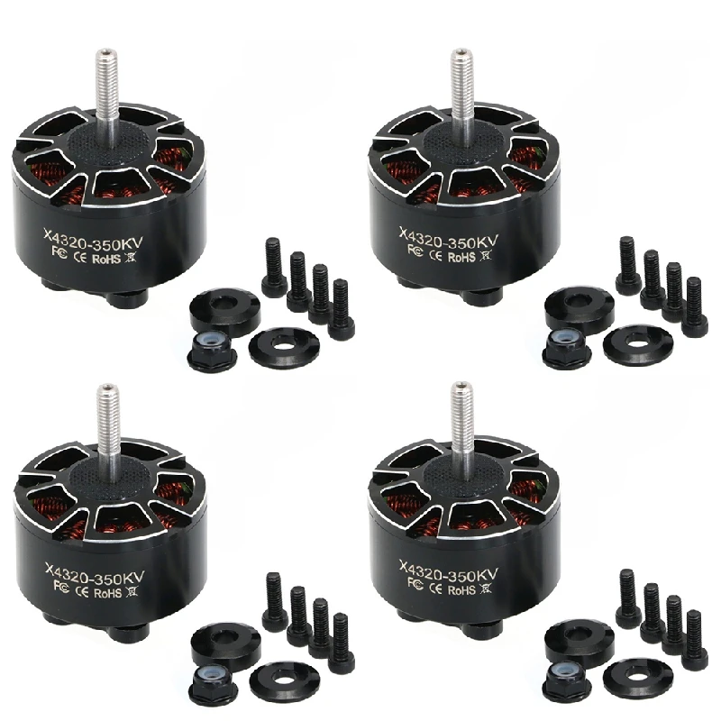 

4PC NEW X4320 4320 350KV 3-8S High Speed Brushless Motor for Long Range X-Class RC FPV Drone Model DIY
