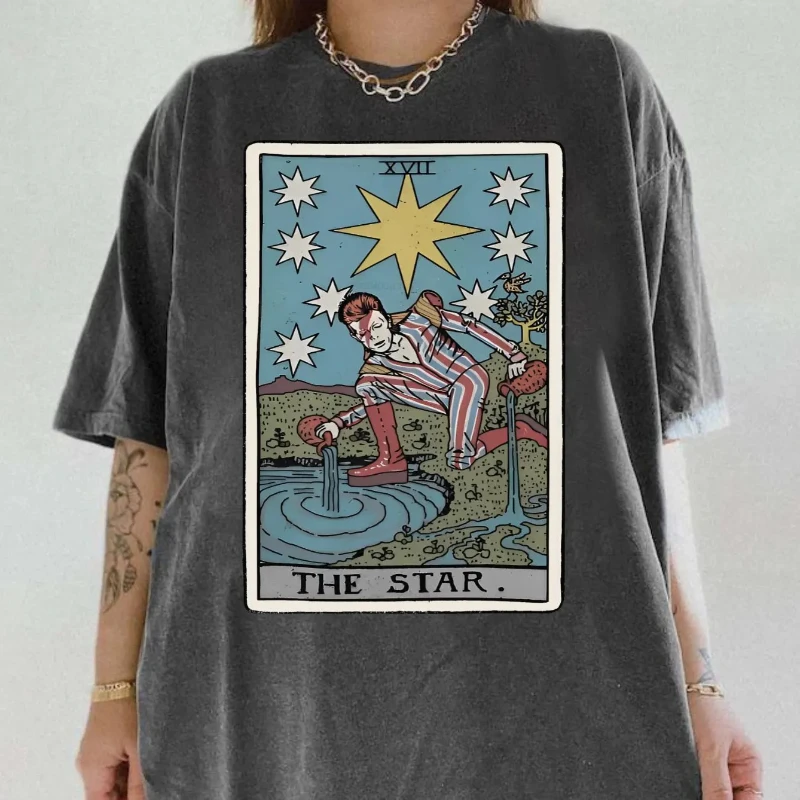 The StarMan Tarot Card Shirt, David Bowie Shirt, Vintage Tarot Shirt, Concert Shirt, Old School Band Tee, David Rock Band