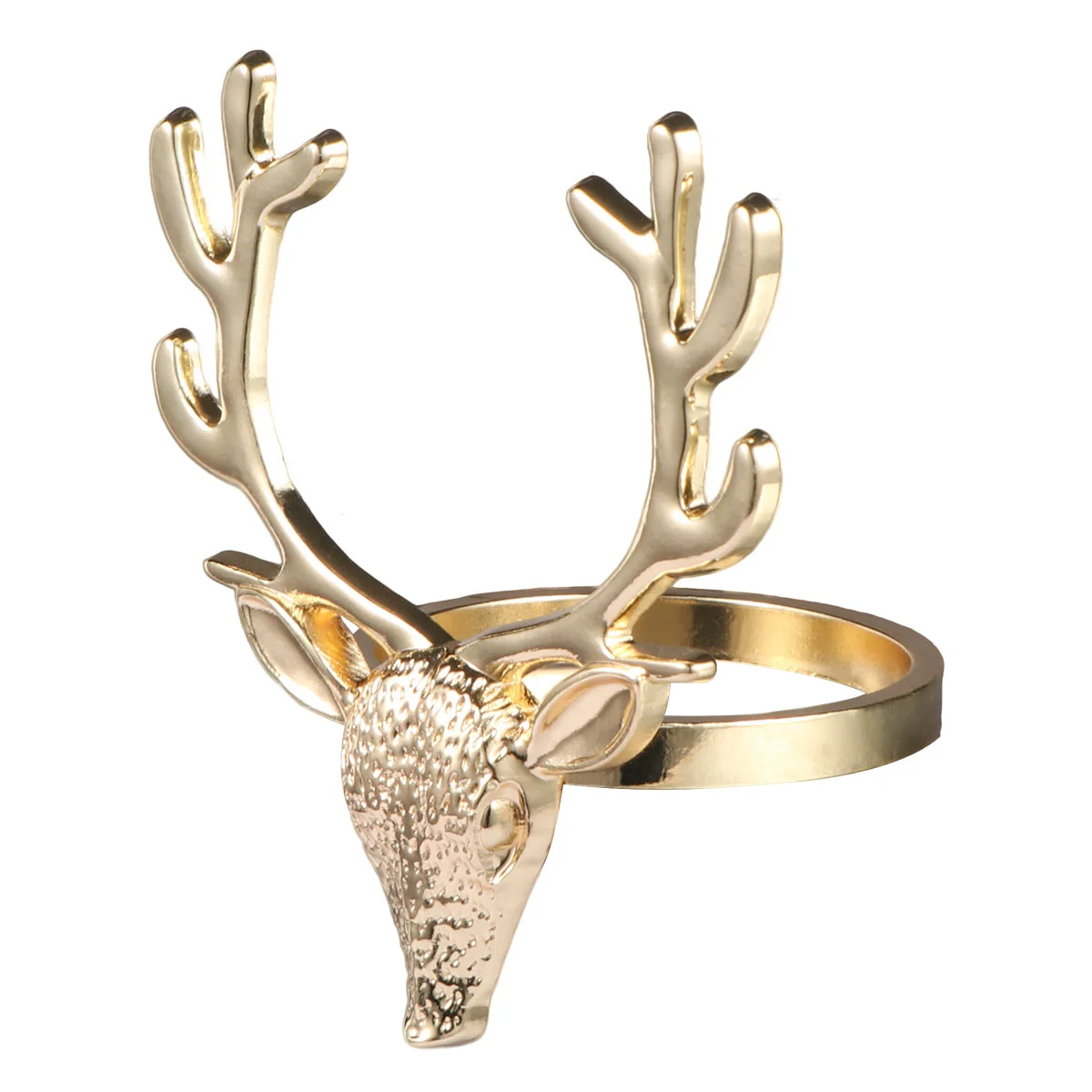 Napkin Ring Antler Christmas Deer Head Buckle Ornament Holder Table Supplies Sika