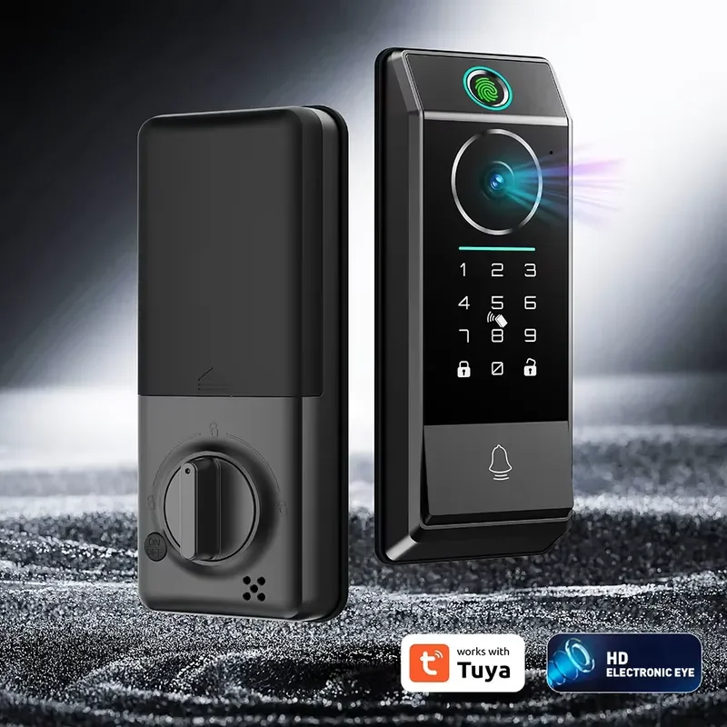 for Tuya Waterproof Smart Lock with Camera for Door Matter Compatible Smart Home Security Electronic Deadbolt Keyless Entry