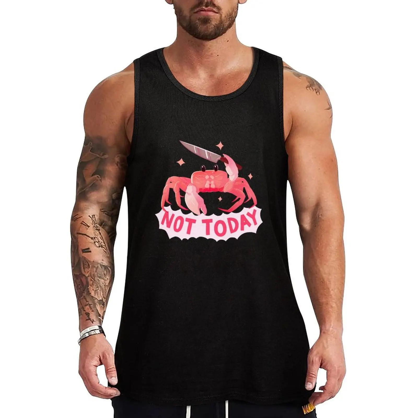 Not Today Crab Tank Top Basic Tank Top Soft Breathable Casual Daily Wear