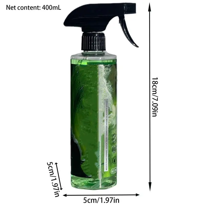 Removedor de ferrugem multifuncional spray de limpeza de ferrugem 400ml profissional metal conversor de ferrugem limpador de longa duração proteção ferrugem