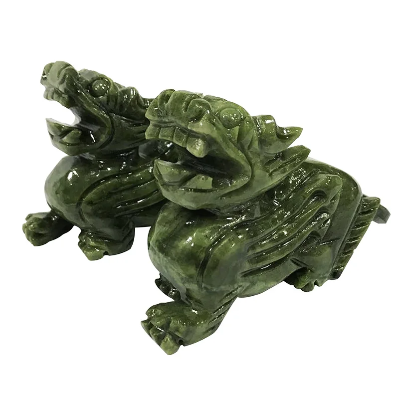 Qingyu Pixiu, Green Jade Carved and Polished Home Ornaments Attract Wealth and Ward Off Evil, Home Decoration Crafts