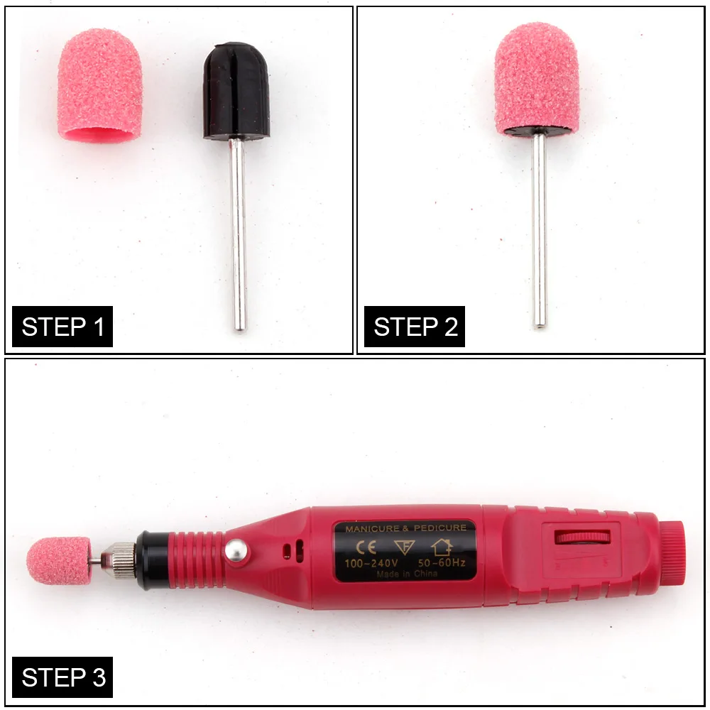 10Pcs Pedicure Caps Nail Drill Heads Sanding Cap Nozzles Manicure Milling Cutters Nails Sander Bits Polish Drilling Accessories