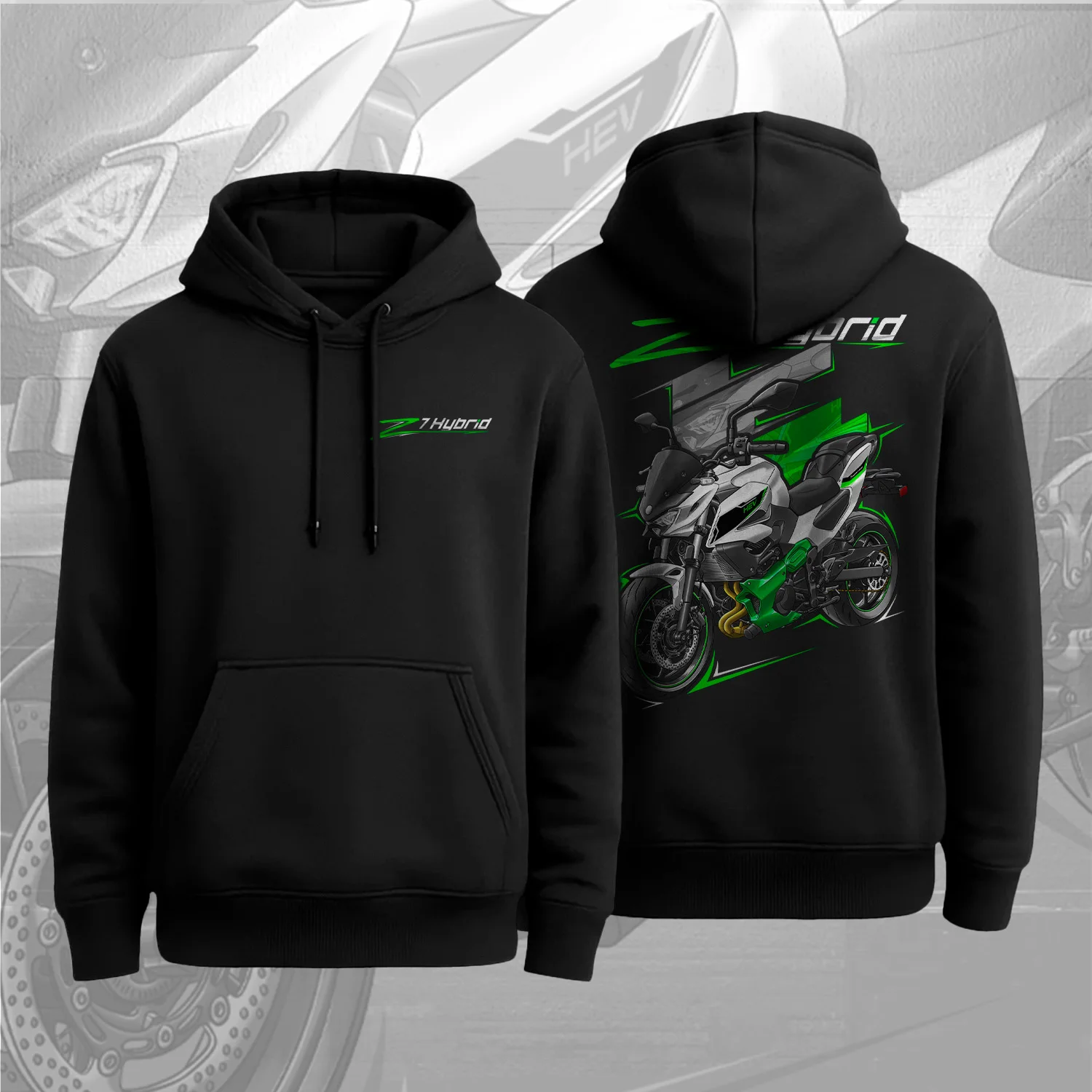 2024-2025 Models Japanese Z7 Hybrid Motorcycle Pullover Hoodie 100% Cotton Comfortable Casual Mens Sweatshirt Rider Streetwear