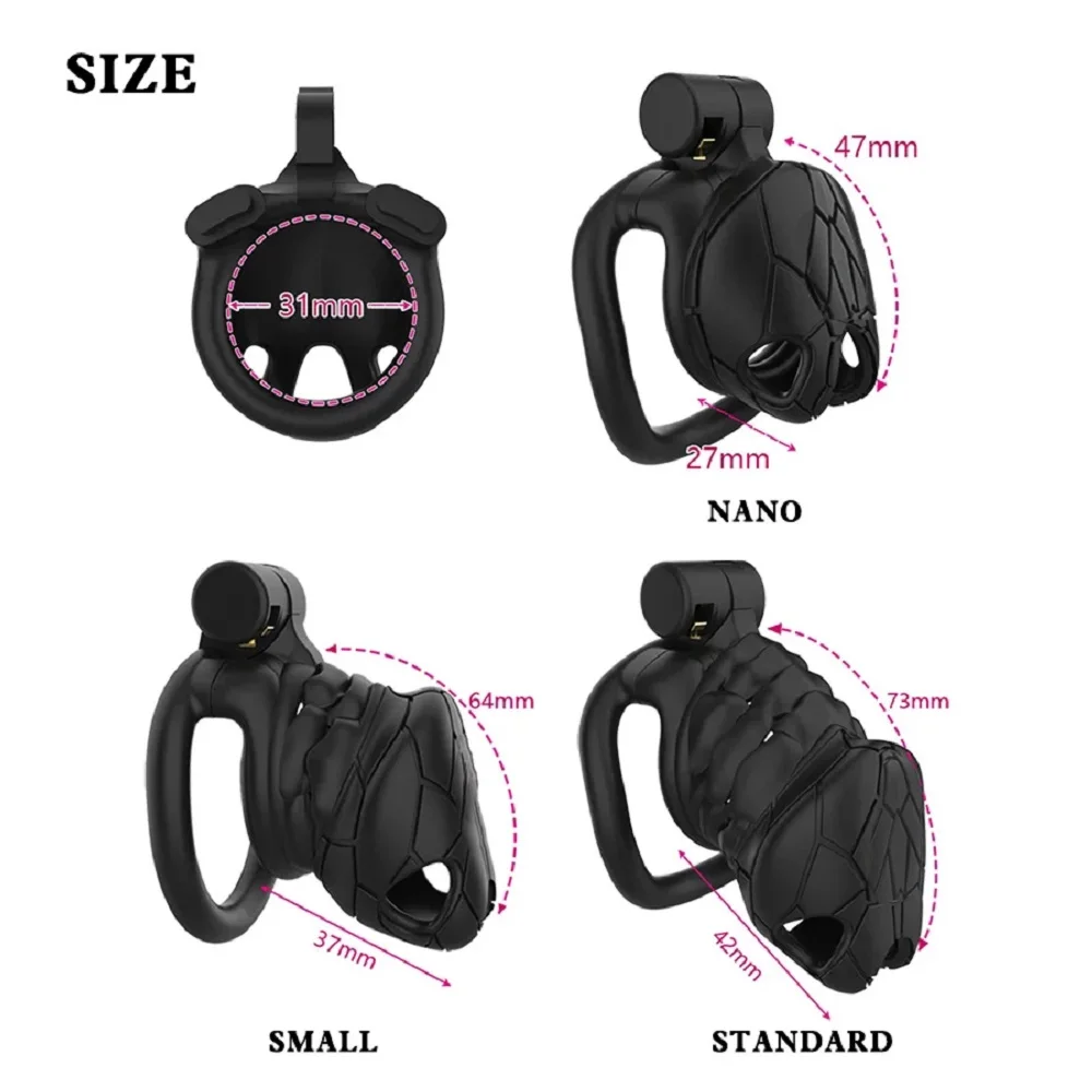 Male Chastity Cages Device With  4 Cock Rings Set Penis Cage Lock Trainer Bondage Belt Slave Sex Toy For Man