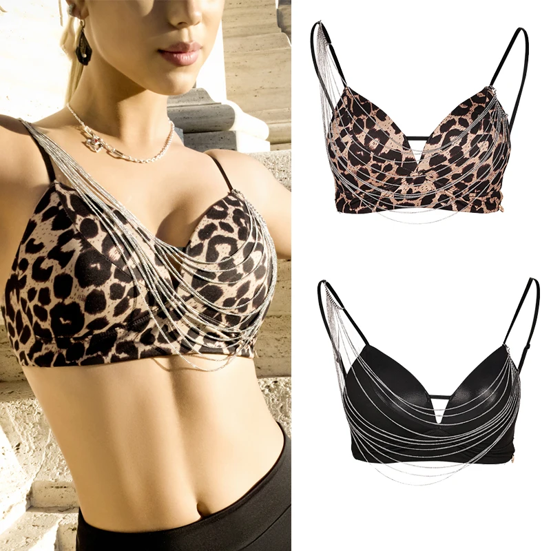 

Новинка 2025 года, топы для латинских танцев для женщин, сексуальный бюстгальтер с кисточками, чача, румба, танго, платье для взрослых, женская одежда для латинских танцев, DQS21555