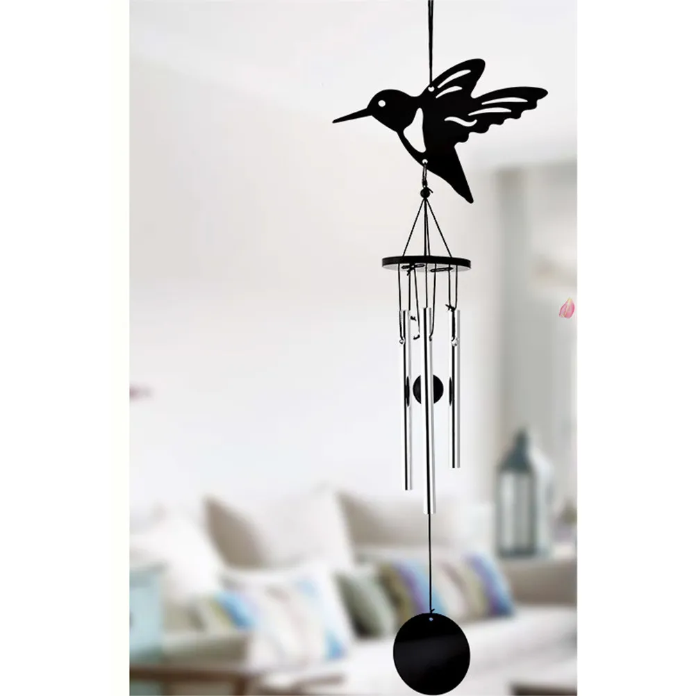 Metal Multi-Tube Music Wind Chime Hanging Handicraft Round Ring Design for Garden Patio Balcony Home Decor Relaxing Soothing
