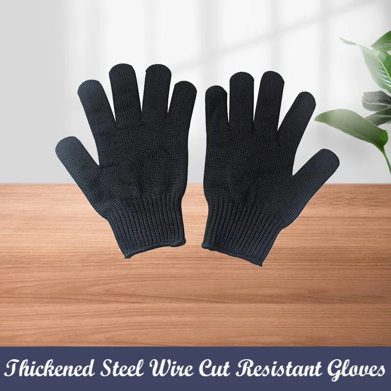 AT8812 Thickened Steel Wire Anti-cut Gloves Wear-resistant Protective Labor Insurance Gloves Put Cutting Anti-acid And Alkali