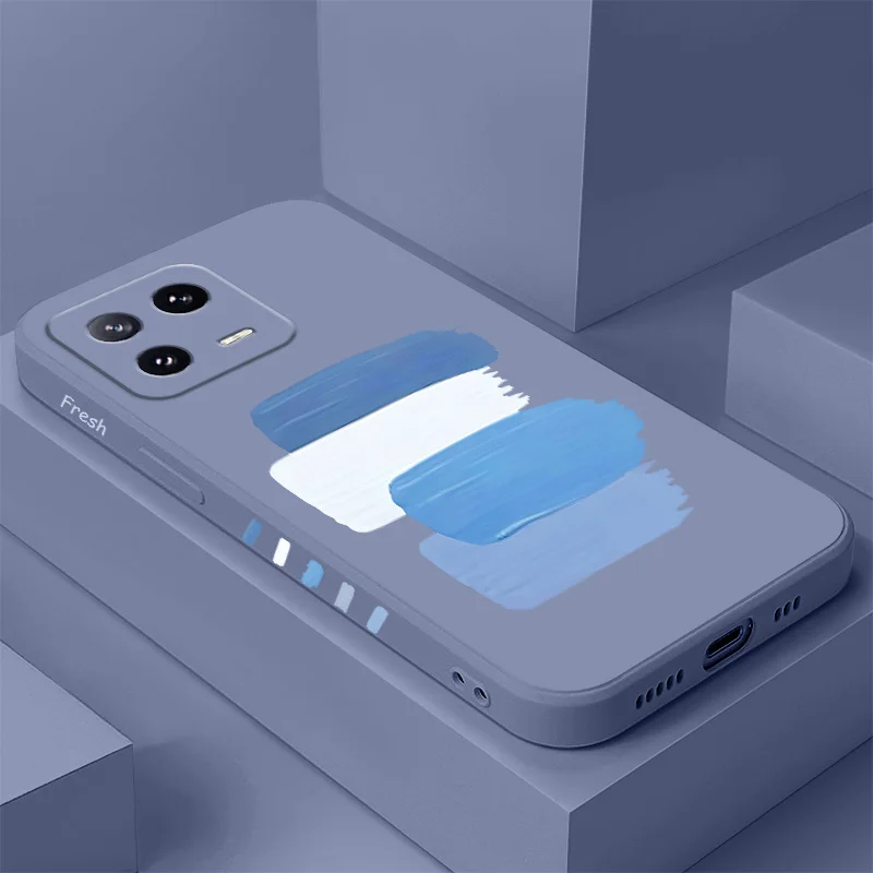 

Simple Color Blocks Phone Case For Xiaomi Mi 15 14 14T 13 13T 12 12X 12T 12S 11 11T 10 10T 9 9T Pro Lite Liquid Silicone Cover