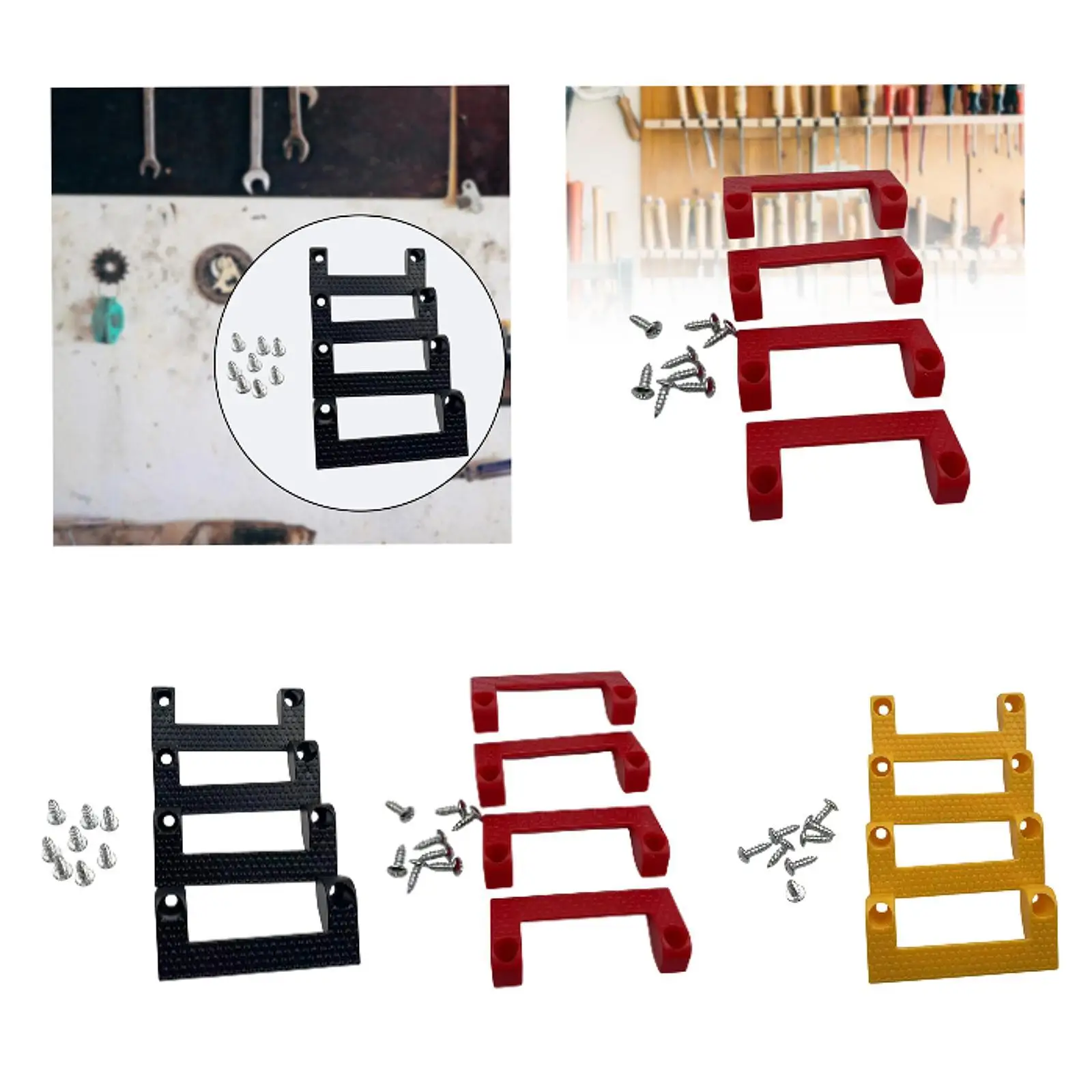 4x Tape Measure Holder Tool Hanger Organizer with Screw Garage Storage Rack Tool