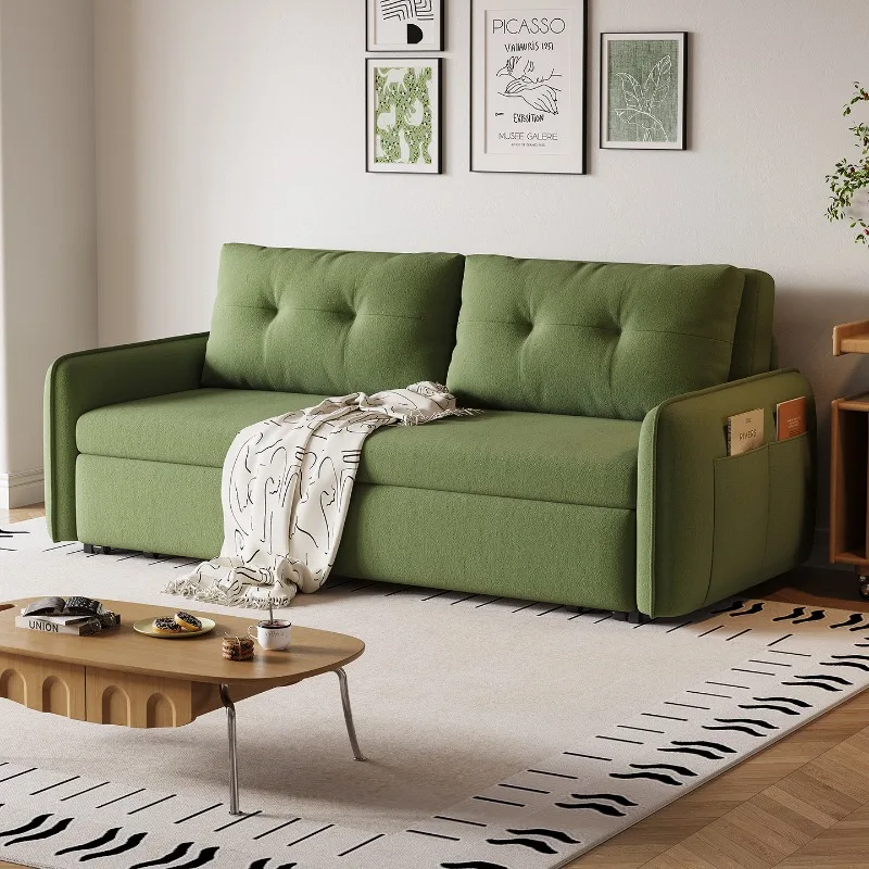 Expand Contract Sofas Green Living Room Folding Multifunction Sofas Study Double Single Juego De Salas Muebles Home Furniture