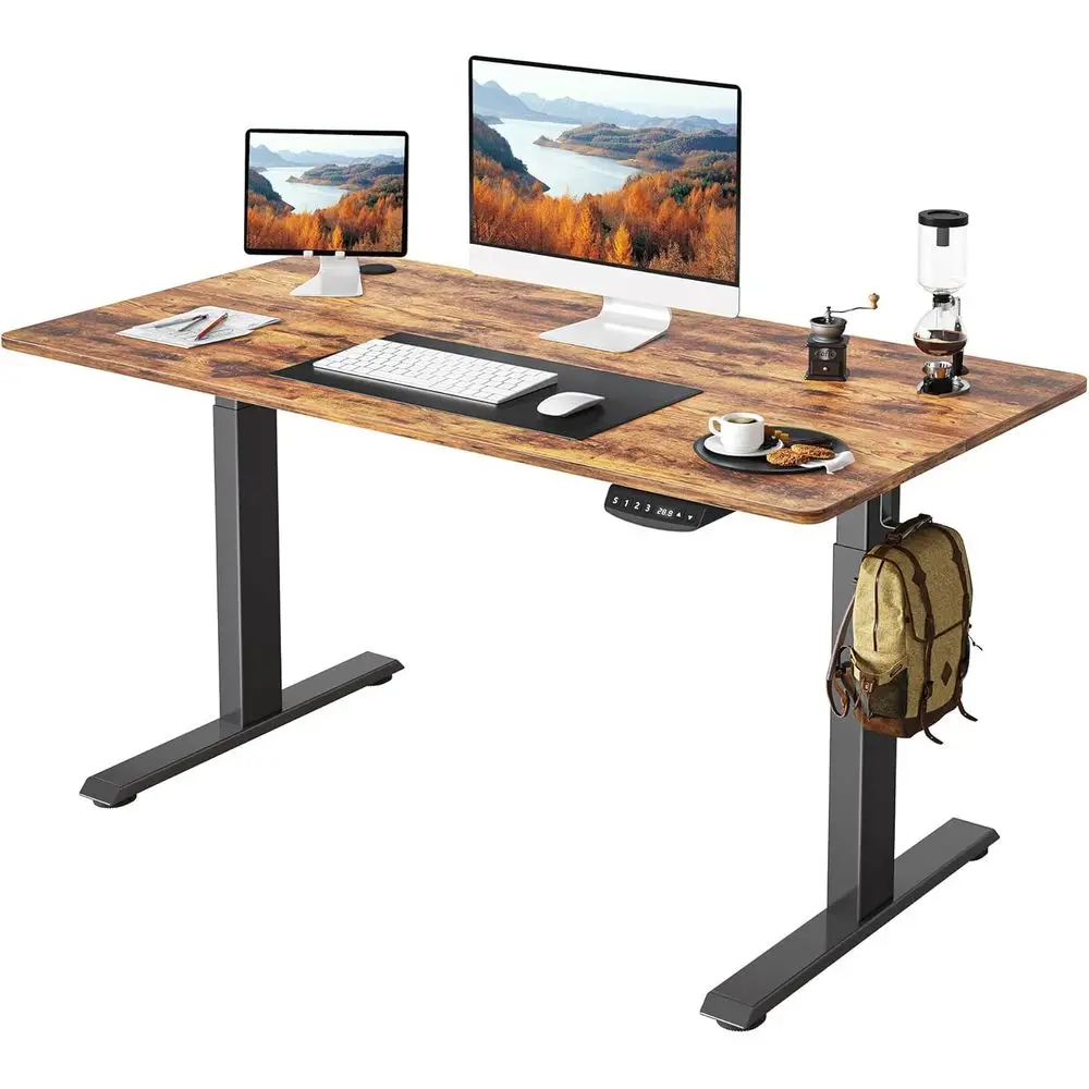 

One-Piece Standing Desk Adjustable Height Stand up Home Oice Desk, 48x24 Inch Electric Standing Computer Desk, with 4 Memory Pre