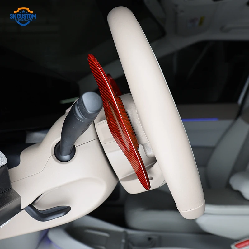 Picture 6: Carbon Fiber Steering Wheel Paddle Shifter for Kia EV3 EV4 GT Car Accessory Refit