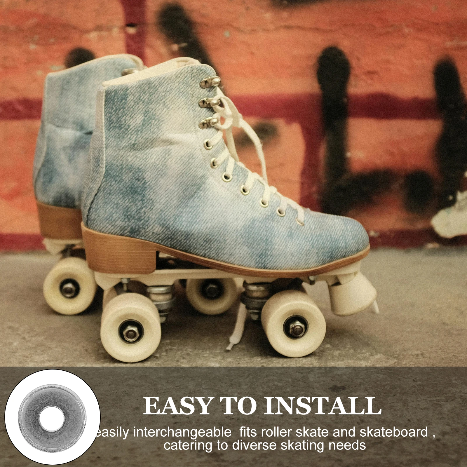 

10Pcs Roller Skate Accessories Double Row Aluminum Alloy Base Washers Noise Reducing Stable Replacement Parts for Skating Repair