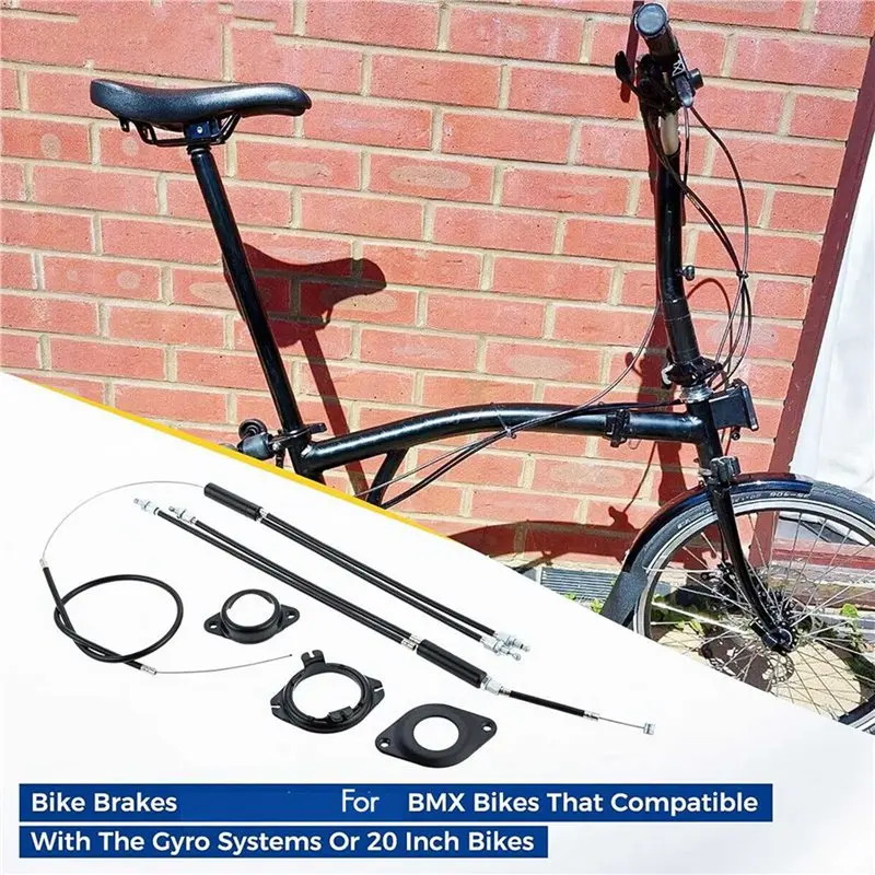HOTB72A 2X Bike Gyro Brake Cables Front + Rear (Upper + Lower) With Spinner Rotor Kit, For Gyro Systems And 20Inch Bikes