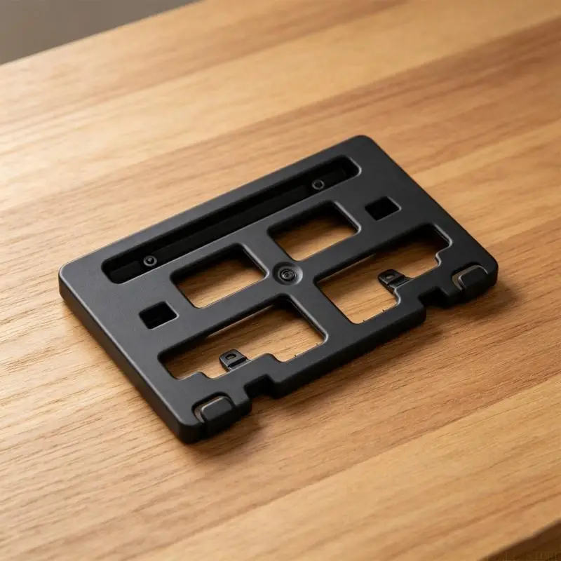 J0MA Direct Replacement Front Plate Bracket, Black Plastic License Plate Mount with KB3Z17A385A Part Reference for Vehicle Plate