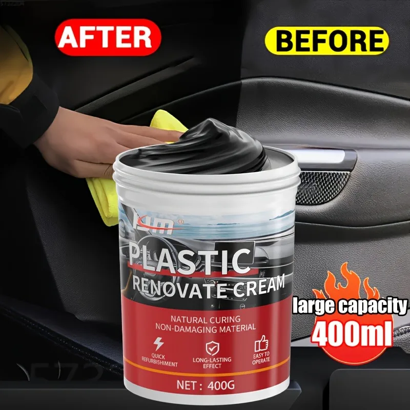 

KJM 400 г Восстановитель пластика: сверхмощная формула, безопасный для приборной панели/шинов/сидений, долговечная защита для автомобилей и бытовой промышленности