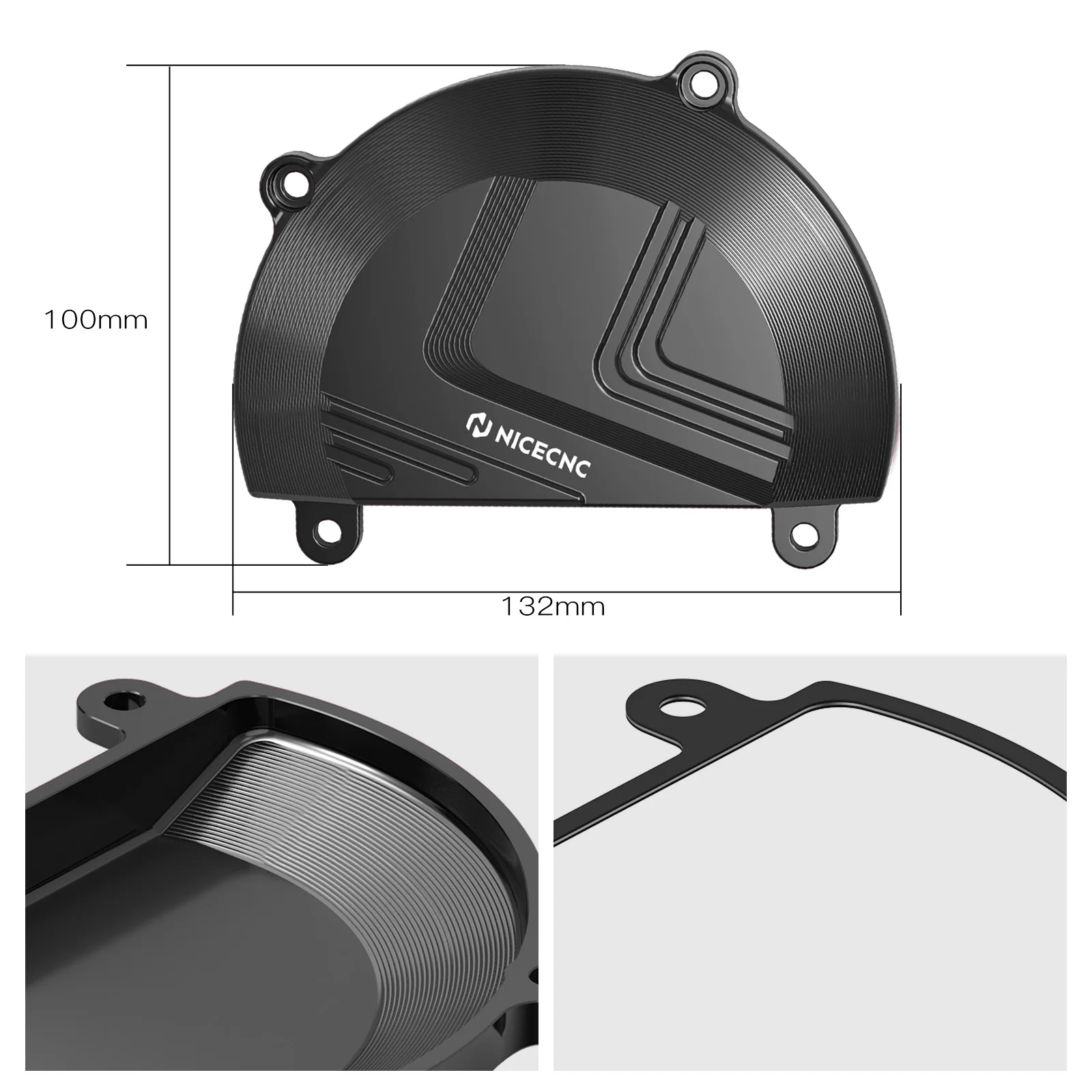 NICECNC For Stark Varg EX 80hp Electric Dirt Bike 2024 2025 2026 Left Large Motor Cover Guard Aluminium For Stark Varg MX SM