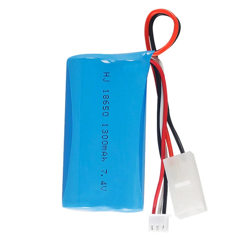 7.4 V 2S gioca la spina di KET-2P della batteria 1-10PCS la batteria di Lipo di 1300 V 18650 mAh 2856 per i camion ad alta velocità di meizhi 7.4 RC