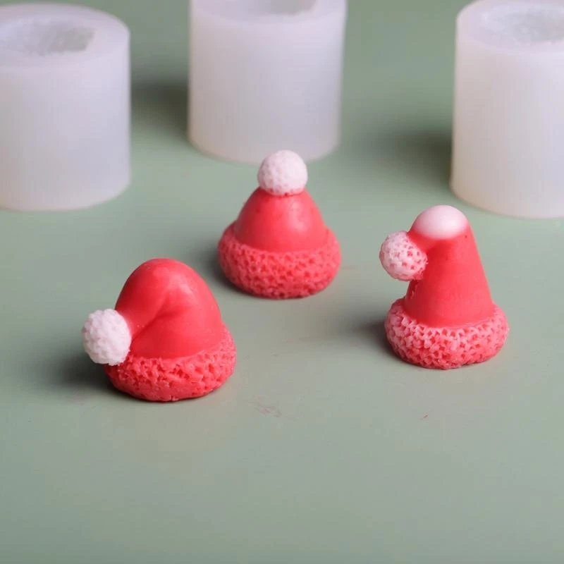 

for Creative Christmas Hat Aromatherapy Plaster Epoxy Resin Mold Candle Soap Silicone Mould DIY Crafts Jewelry Home high quality