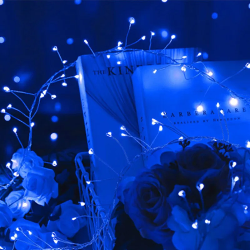 Firecracker Light LED String 2M 200LEDs With 12V Adapter Outdoor Garland Fairy Lights For Holiday Party Wedding Decortion