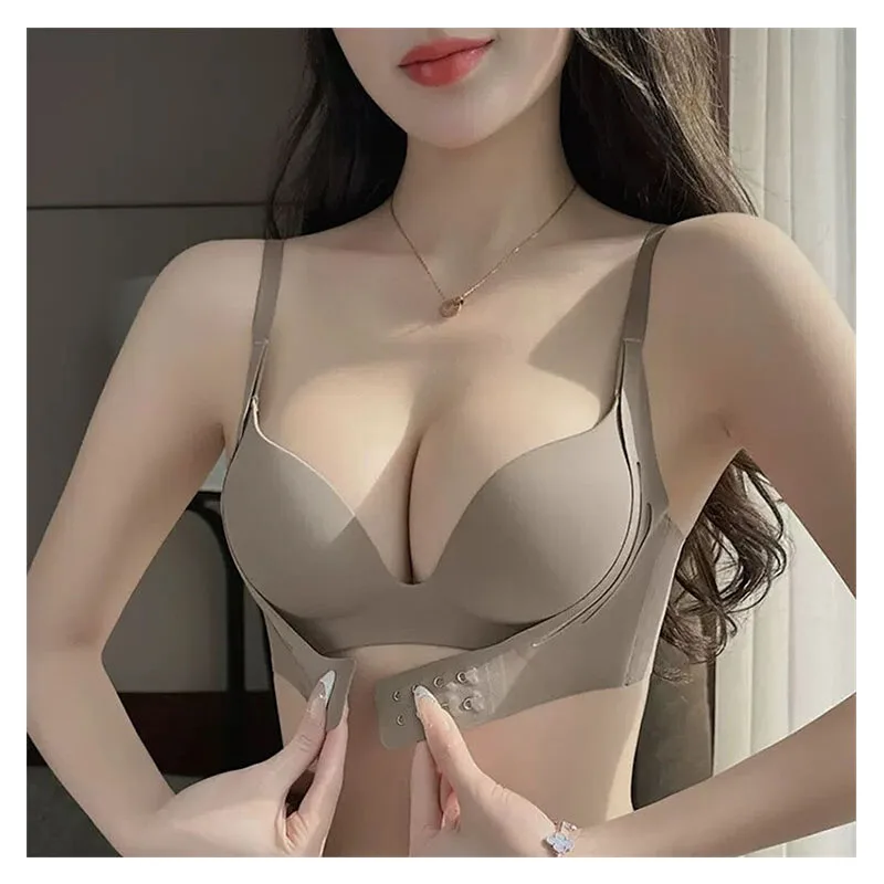 

Front Closure Lingerie for Women Bralette Thick Sexy Bra Female Without Steel Rings Push Up Brasieres Woman Underwear