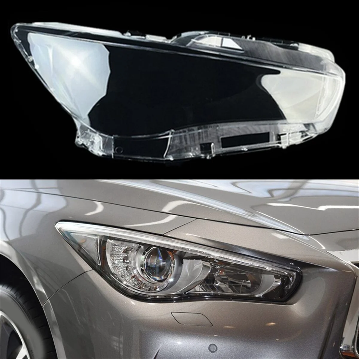 

Крышка объектива передней фары Маска для Infiniti Q50 2014-2021 гг. правая