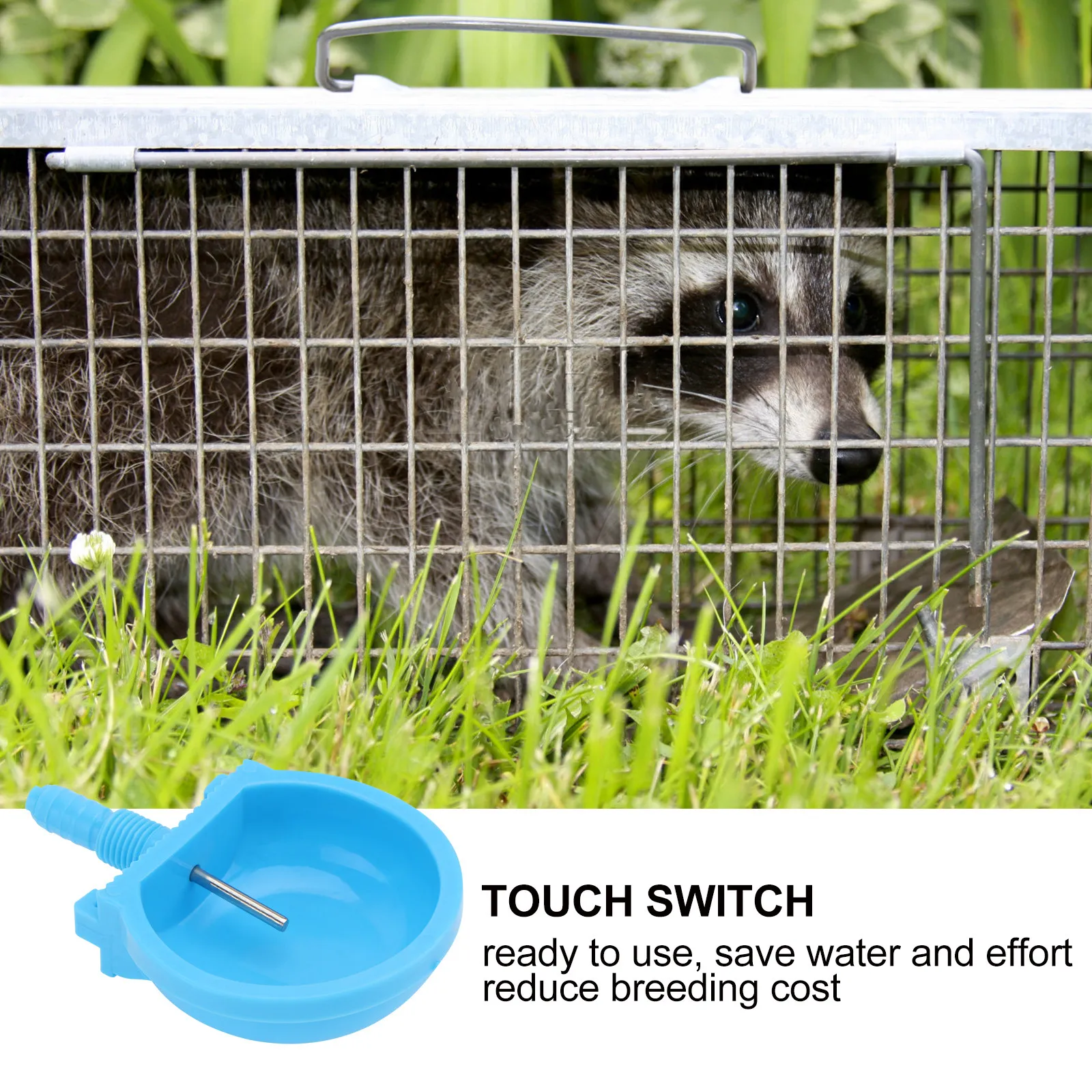 5Pcs Automatic Rabbit Waterer Plastic Pet Drinking Bowls Cage Water Feeder for Small Animals Home Farm