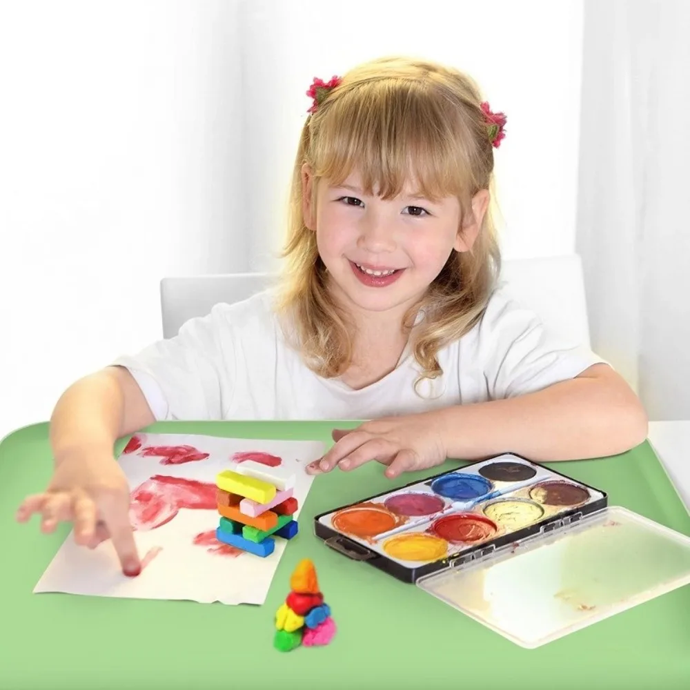 Portable Silicone Painting Mat Large Non-Slip DIY Craft Tray Washable Leak-Proof Graffiti Clay Art Pad For Crafts Drawing Clay