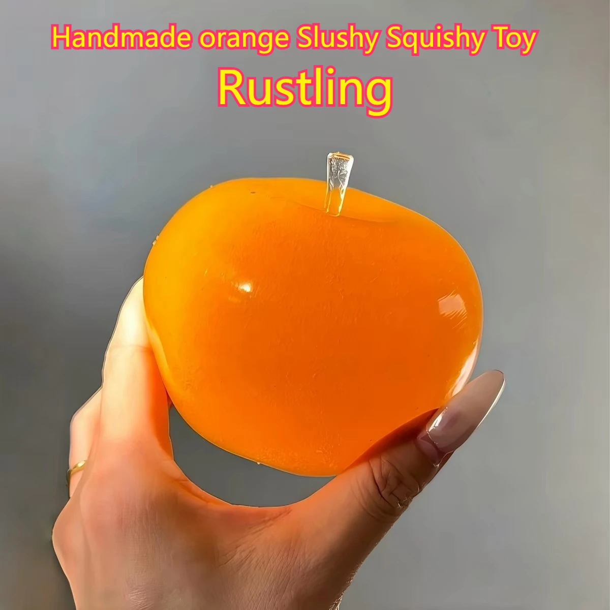 Handmade orange Slushy Squishy Toy Soft Slow Rebound Stress Relief Squeeze Toy Realistic Fruit Simulation Model Adult Gift