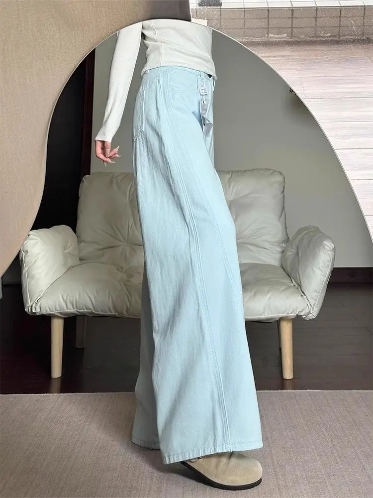 

Женские прямые классические джинсовые брюки для женщин, большие размеры, большие пышные фигурки, женская одежда, модная джинсовая одежда, удобная