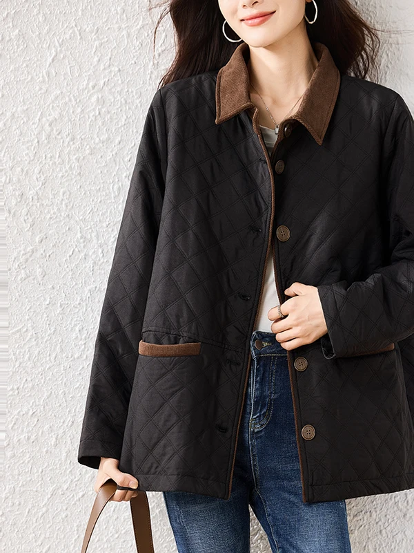 

Свободная повседневная утягивающая модная цветная куртка с воротником-колокольчиком, верхняя одежда, женская осенне-зимняя новинка, удобный топ больших размеров