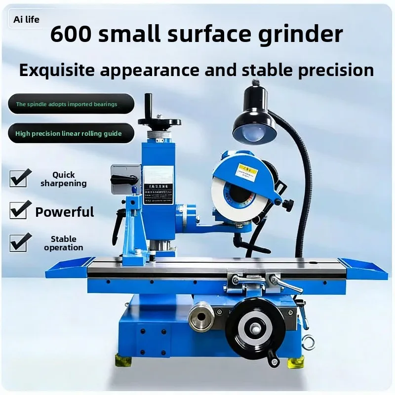 Surface grinder 600 desktop hand crank surface grinder with 125 * 250 disk