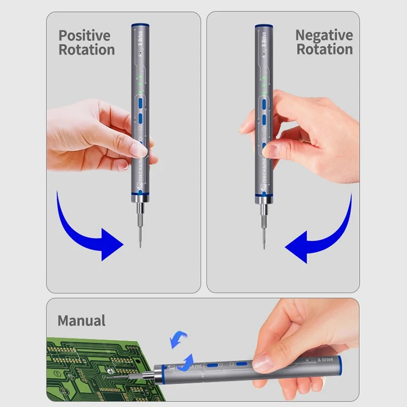 MECHANIC X-Drive electric screwdriver Electric+manual integrated 500Mah lithium battery 24 precision batch heads Easy to operate