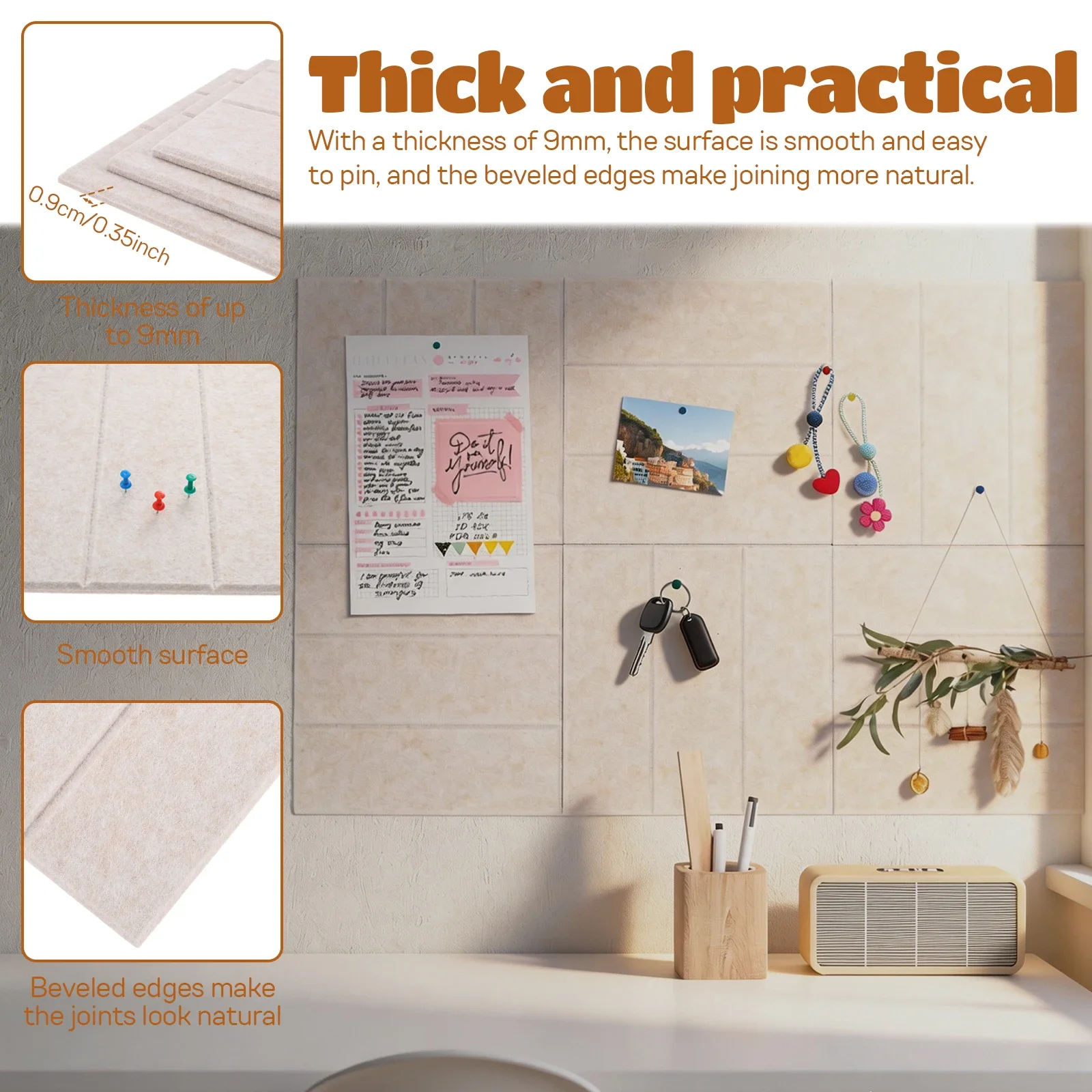 6/12 Pcs Felt Bulletin Board T - Home Office Alternative avaliação e preço
