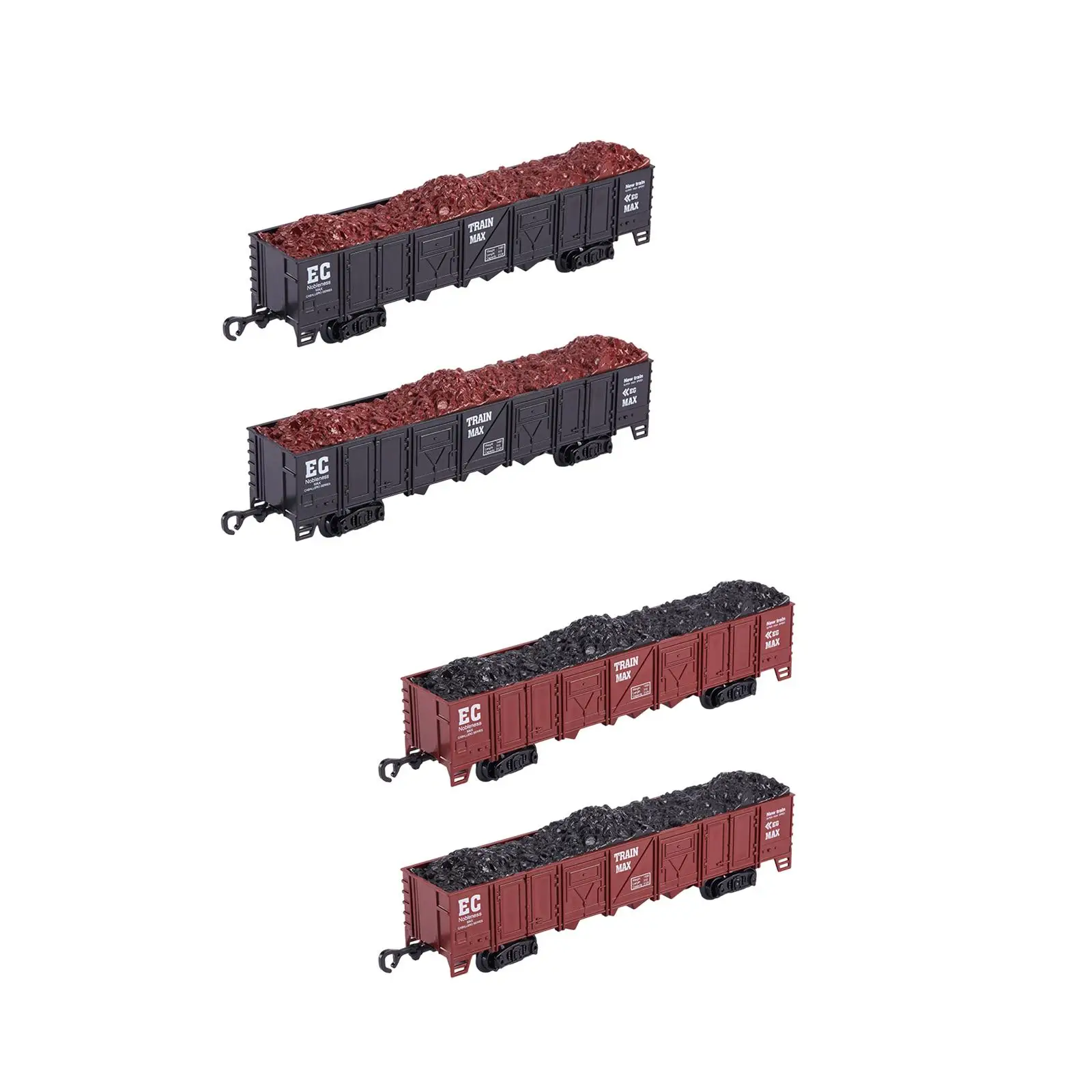 2Pcs Train Carriage Model Portable Simulation for Boys Girls Children Gift