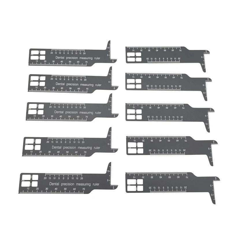 

10Pcs Dental Precision Measuring Ruler Orthodontic Tooth Gap Photography Medical Tool Aluminium Alloy Dentistry Measure Gauge
