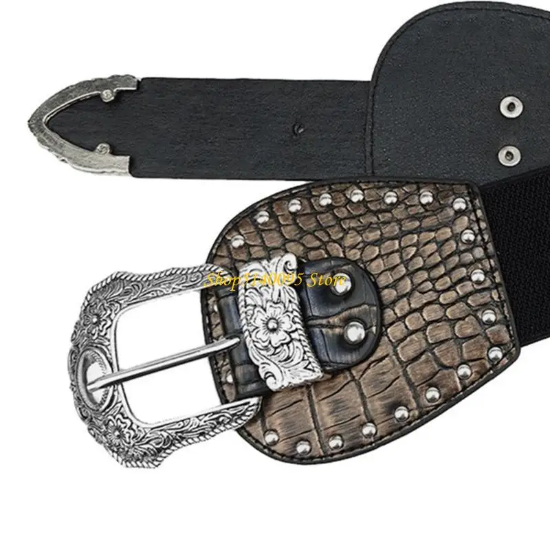 Dxae pu เอว cincher เชนนักเต้นเครื่องแต่งกายเข็มขัดสำหรับชุดเดรสยืดเข็มขัดโซ่สายรัดสำหรับชุดกระโปรงกางเกงยีนส์