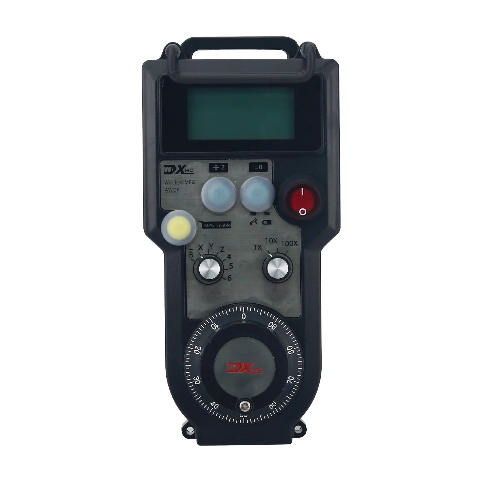 AWPG 5-Axis CNC Wireless MPG Handwheel 25PPR Manual Pulse Generator with LED Screen for FANUC/Mitsubishi/Siemens/FAGOR