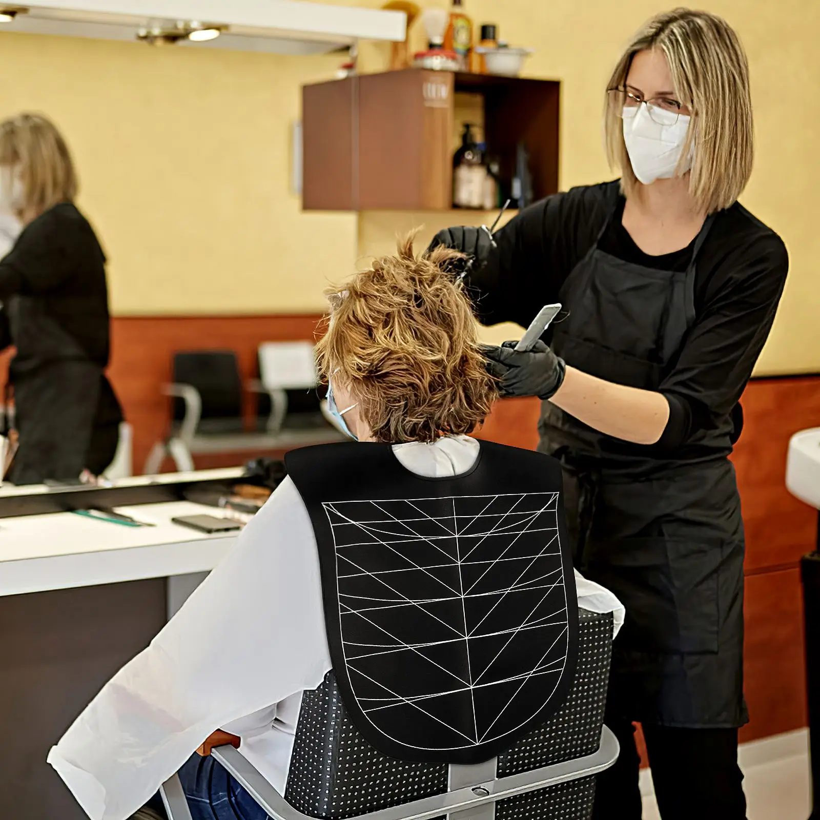 Capa de corte de pelo para peluquería, chal para teñir el cabello, estilista, peluquería, salón de barbería