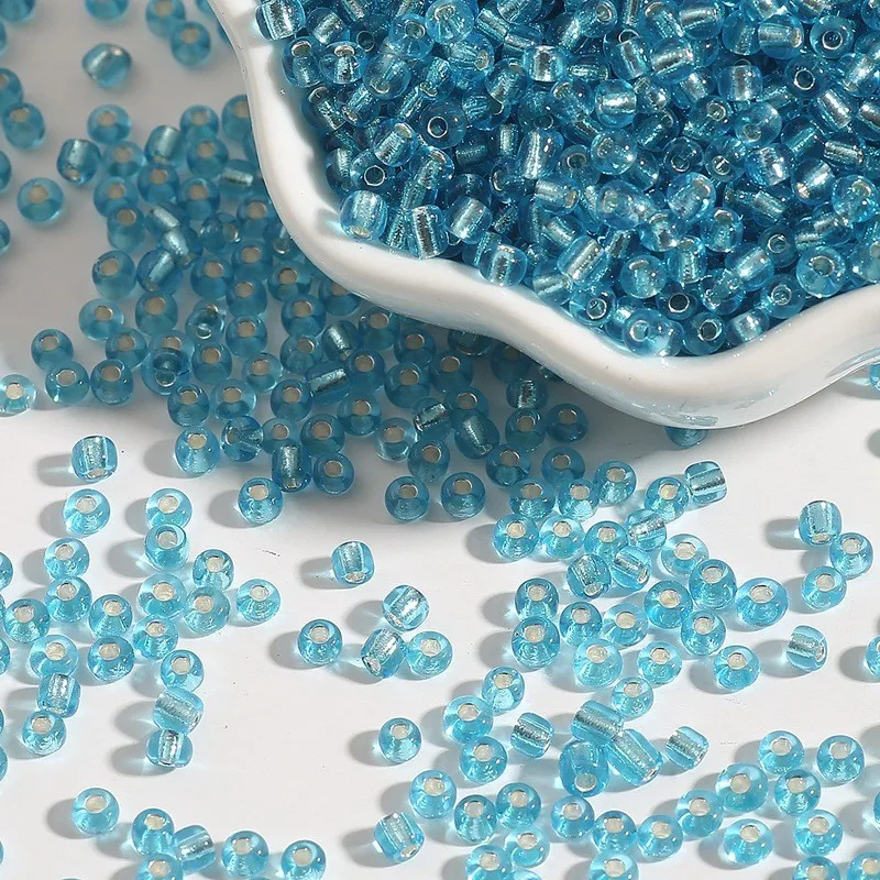 1200 Stück/2mm Rohr-Glasreisperlen, mehrfarbig, silberfarben, DIY-Schmuckzubehör, Armbänder, Ohrringe, Schmuckherstellung – Detail 13