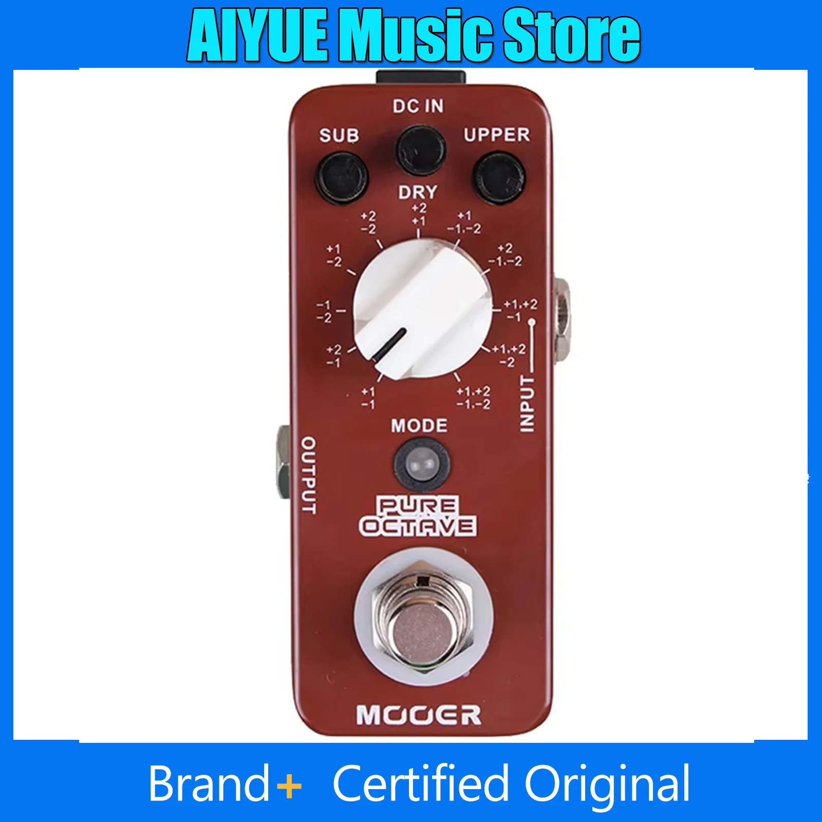 

MOOER Pure Octave Guitar Effect Pedal Pure Octave Effect 11 Octave Modes True Bypass Full Metal Shell Pedal Guitar Parts