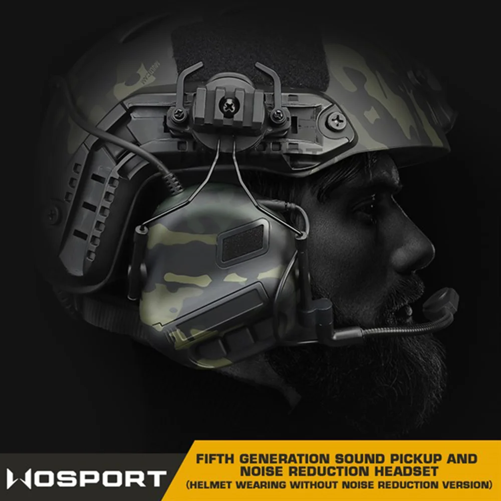 DulMilitary-Casque sans son 514up et réduction du bruit, chasse, tir, protection Airsoft, cache-oreilles CS Wargame