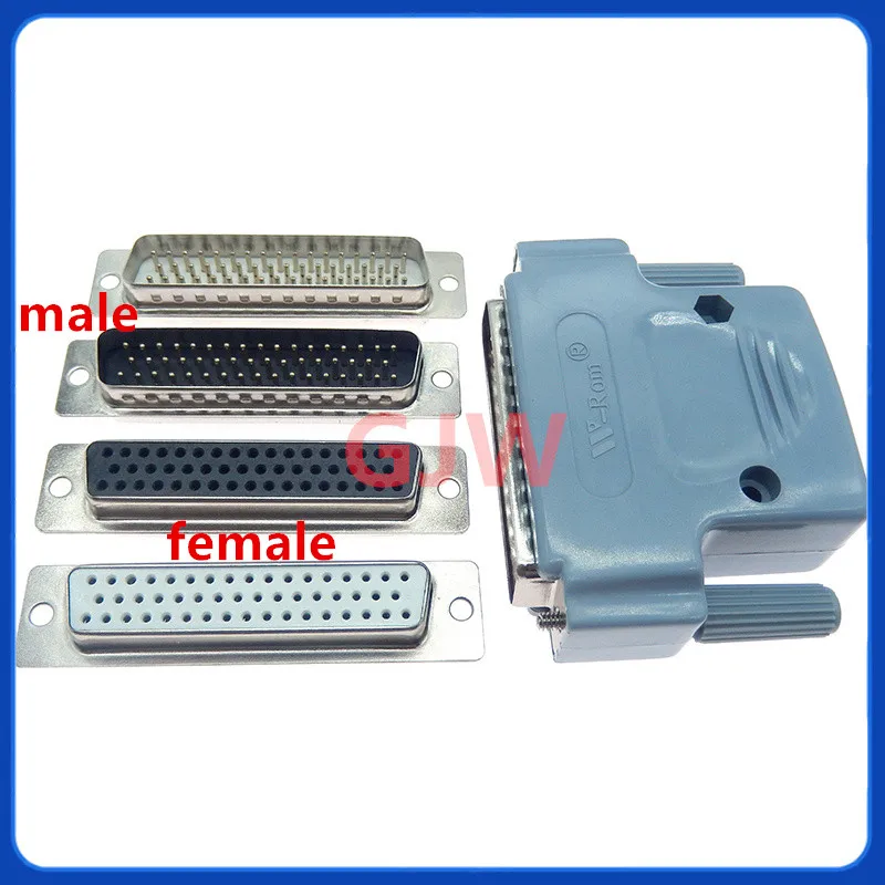 1PCS DB50 MALE FEMALE CONNECTOR Solder Type D-Sub 50pin serial port Adapter 50 pin 50P HDB50